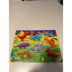 The Learning Journey Dinosaur Chunky Wooden Puzzle with Carrying Case Kids Toy